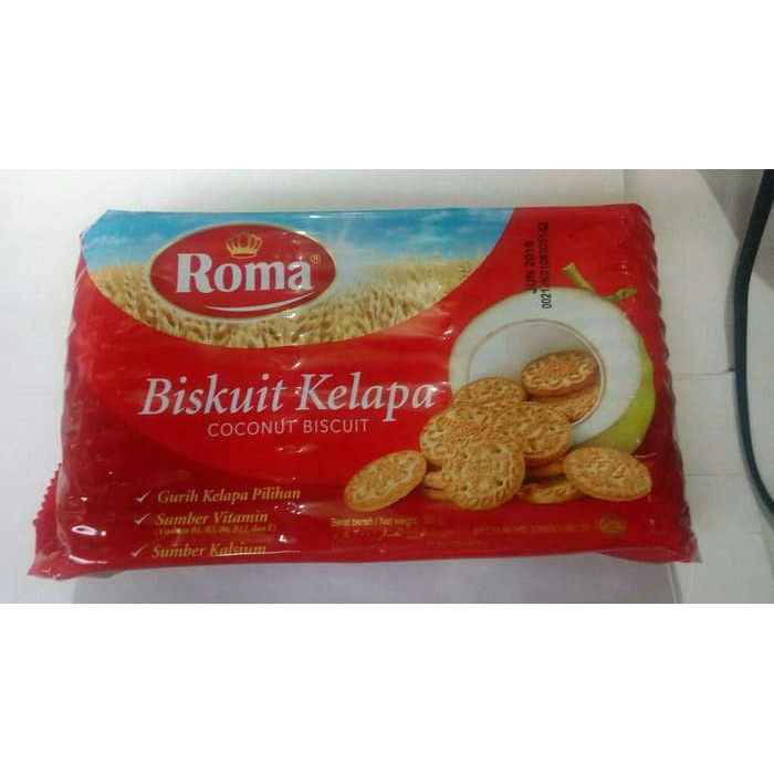 Jual Roma Biskuit Kelapa 300gr 300g 300 Gr Gram Pak Dus Besar Wafer