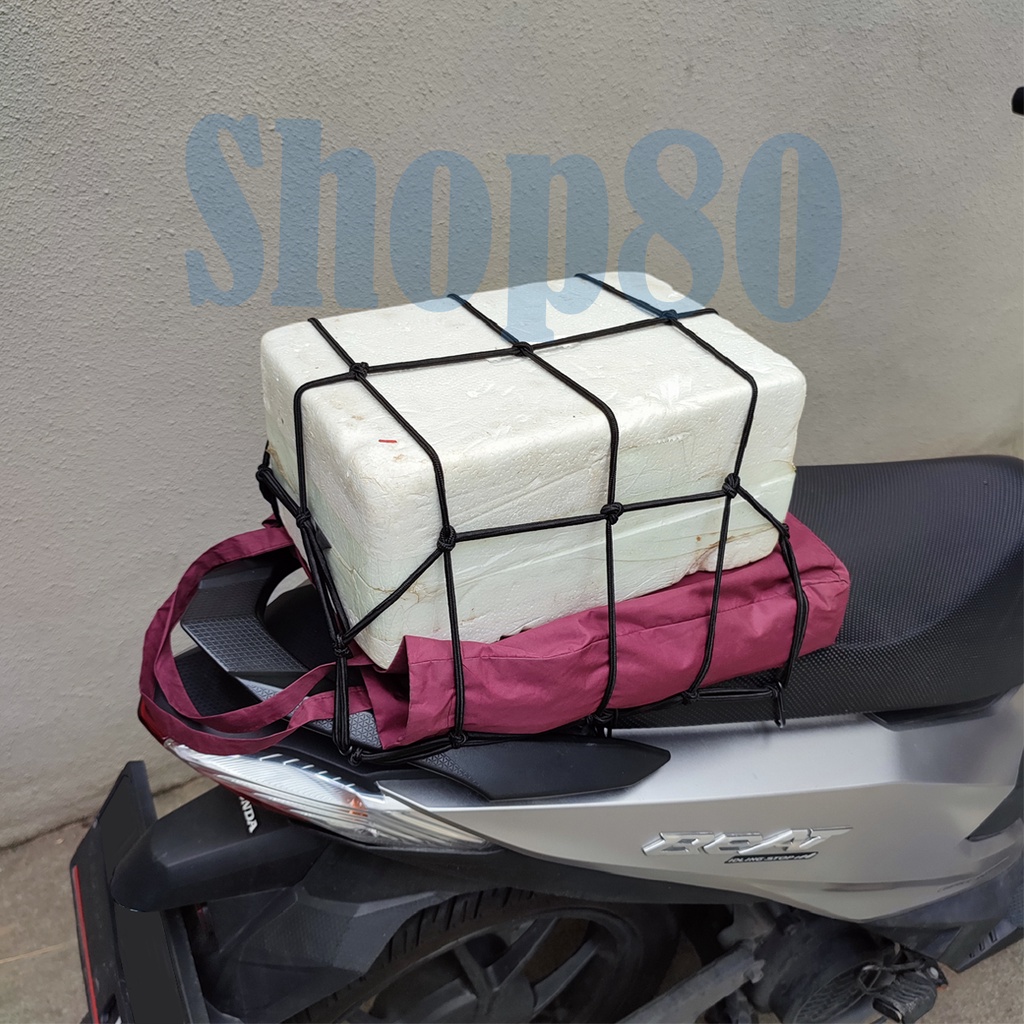 Jual Tali Jaring Cargo Net Sepeda Motor Karet Pengikat Jala Helm Barang ...