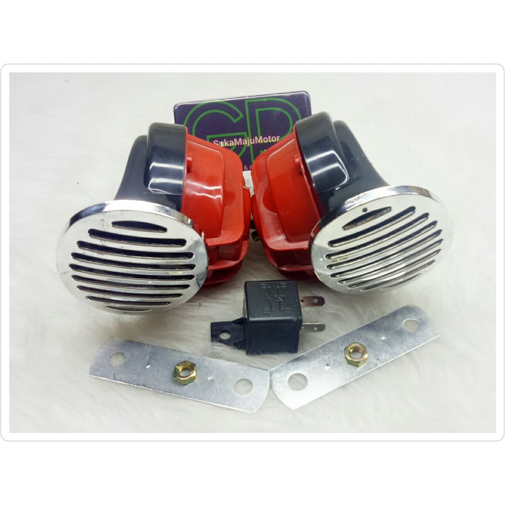 Jual Klakson Keong Ons Set + Riley 12 Volt Universal Buat Motor & Mobil ...