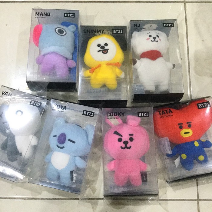 Jual OFFICIAL BT21 bag charm / bag charm BT21 / koya / mang / rj ...