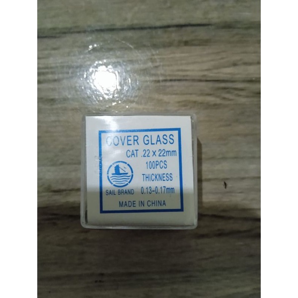 Jual Cover Glass Microscope Deck Glass 18x18 20x20 22x22 24x24 Kaca Penutup Mikroskop Sail Brand 3999