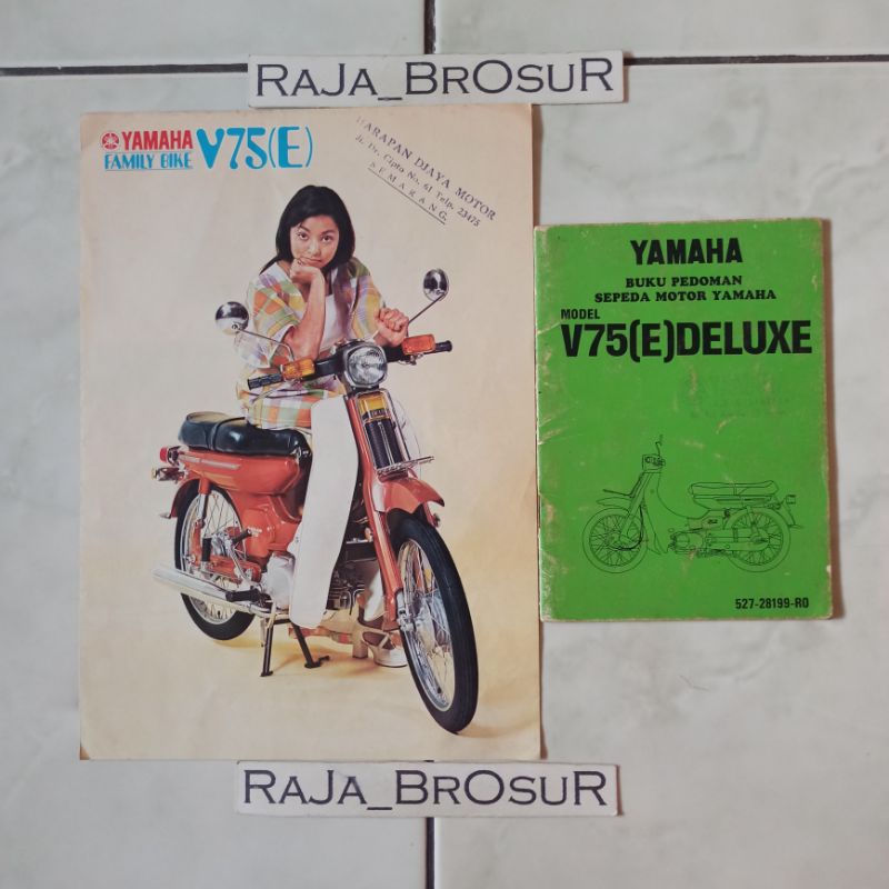 Jual Buku pedoman Sepeda Motor/Manual Book Yamaha V75E Deluxe + poster