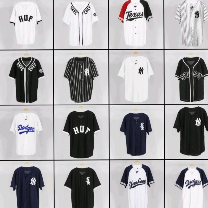 Jual Baju baseball dodgers hitam