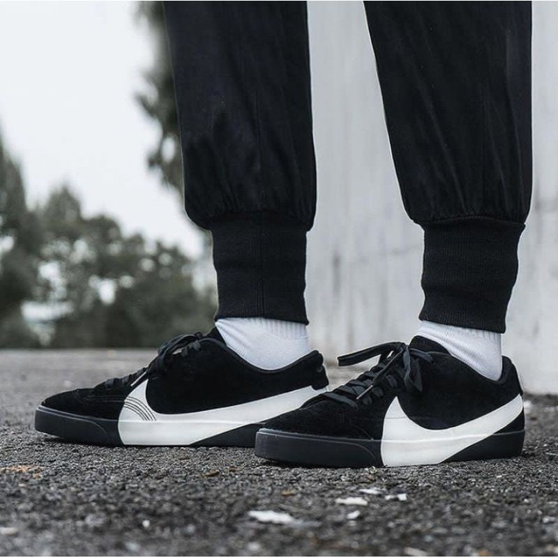 Nike blazer city store low black white