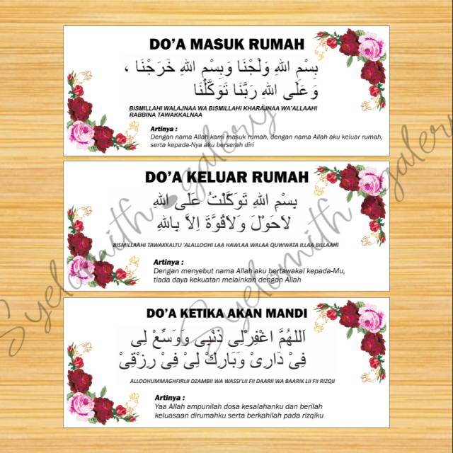 Jual STIKER DOA MASUK RUMAH - STICKER DOA KELUAR RUMAH - DOA KETIKA