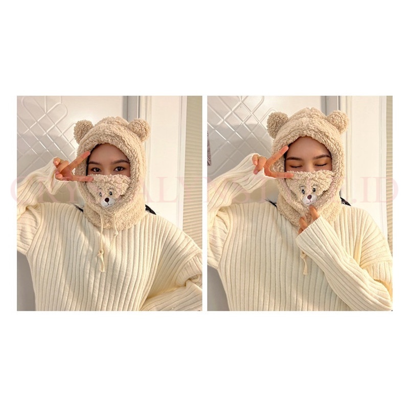 Jual *IMPORT* Hat / Scraf / Topi / Mask / Masker Topi Teddy Bear ...