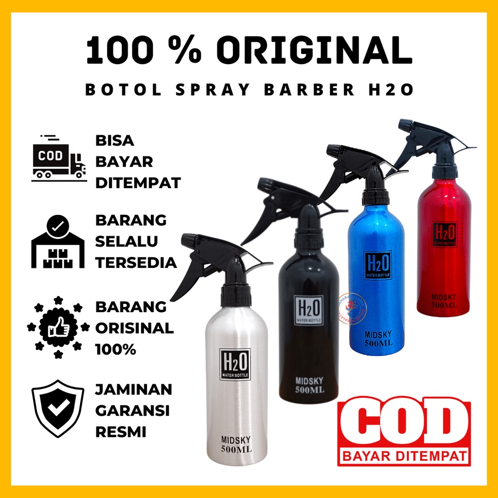 Jual Botol Spray Stainless H2O 500 ml Untuk Pangkas Rambut dan ...