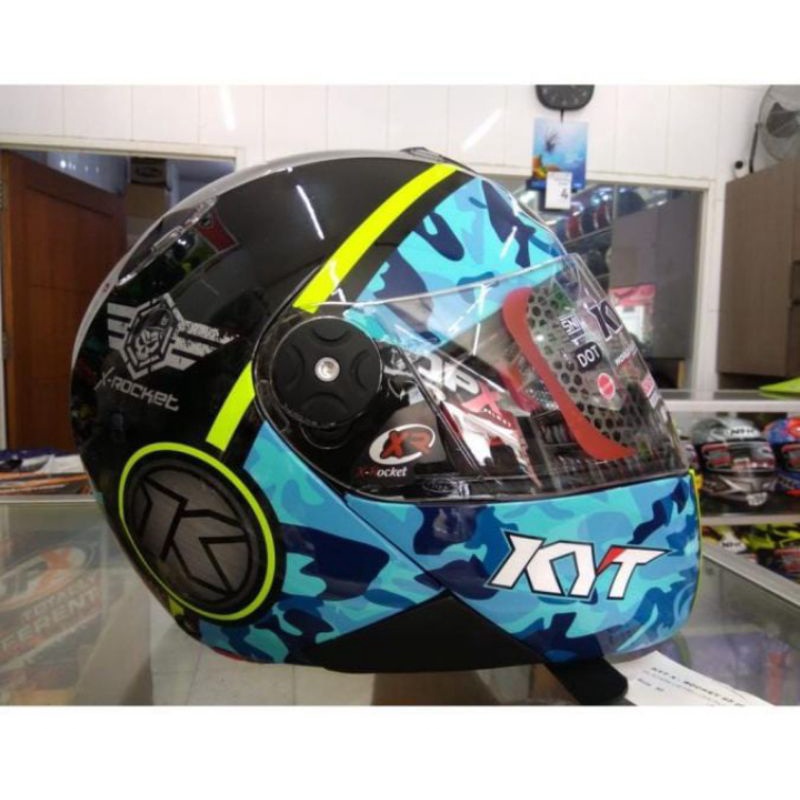 Jual Helm Full Face KYT X Rocket Army (preloved) Shopee Indonesia