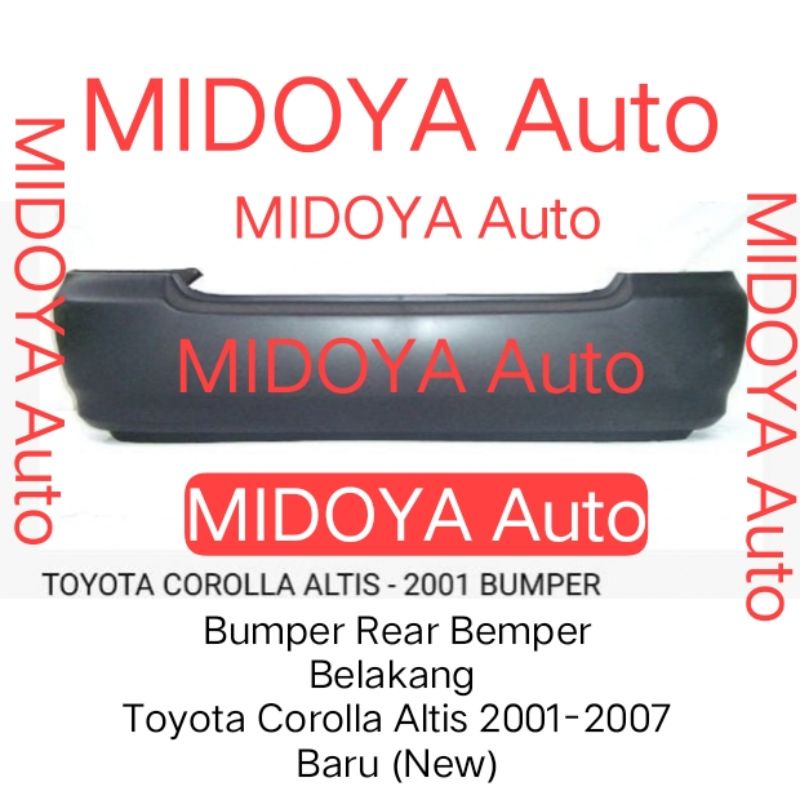 Jual Bumper Rear Bemper Belakang Toyota Corolla Altis 2001-2007 Baru ...
