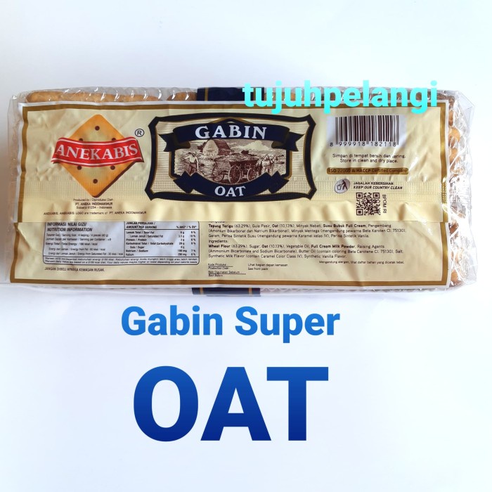 Jual Wafer Biskuit Biskuit Gabin Super Oat Superbis Premium Oat Asli