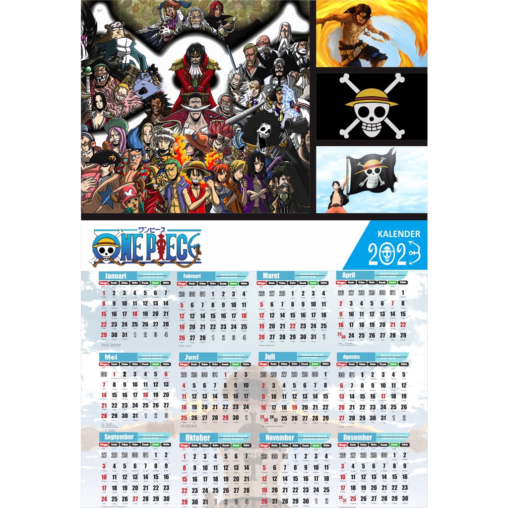 Jual POSTER KALENDER ANIME [ ONE PIECE ] kalender poster kalender