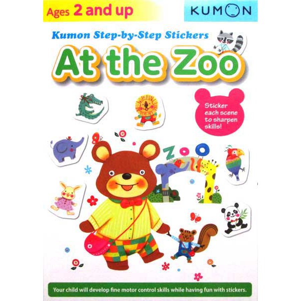 Jual BUKU AKTIVITAS Kumon Step-by-Step Stickers AT THE ZOO (Ages 2 and ...