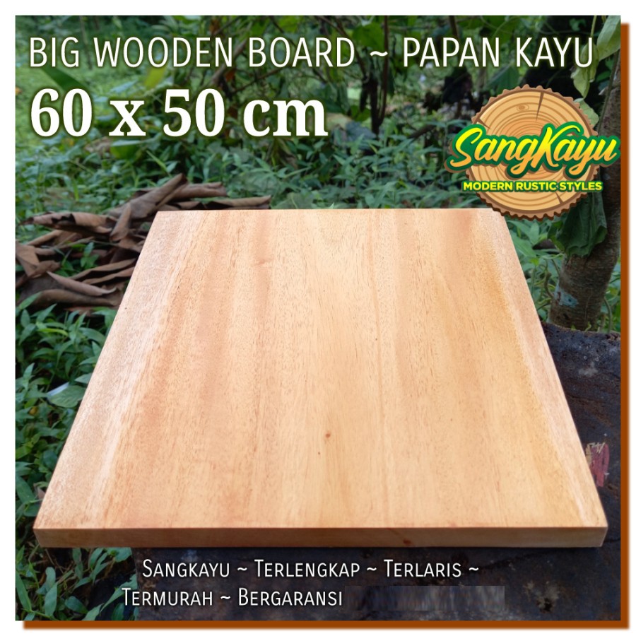 Jual SangKayu Papan Kayu 60x50 Cm Wooden Board Nampan Kayu Talenan ...