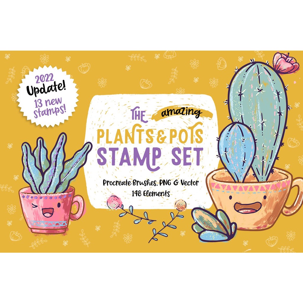 Jual Procreate Brush - Procreate Plants & Pots Stamp Set | Shopee Indonesia
