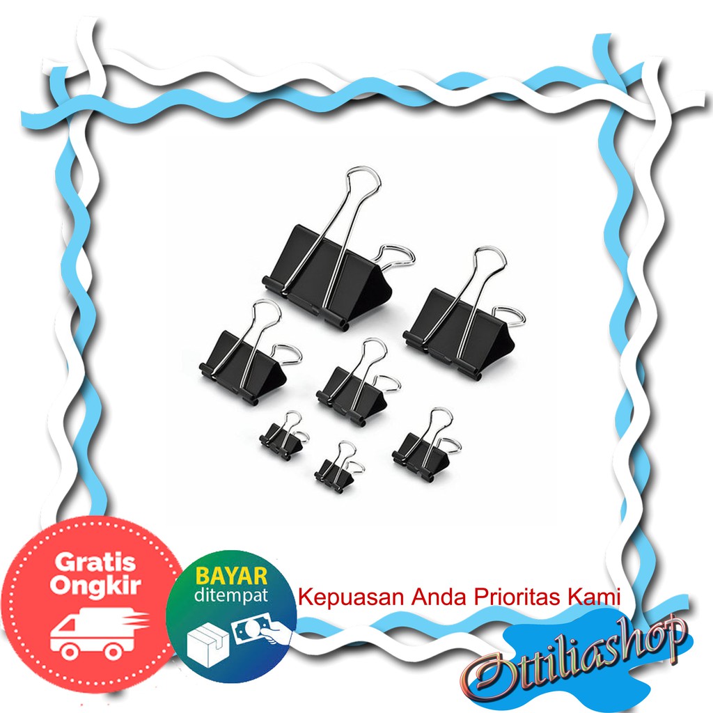 Jual BINDER KLIP KERTAS-KLIP KERTAS-PENJEPIT FILE NOMER 105 107 111 155 ...