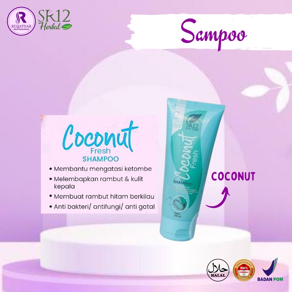 Jual SR12 MAKASSAR COCONUT FRESH SHAMPOO SR12 / SHAMPOO ANTI KETOMBE
