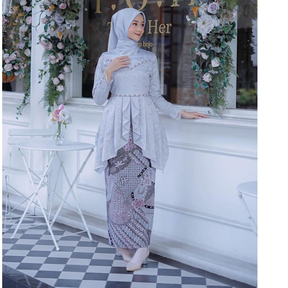 Model dress brokat hijab sale