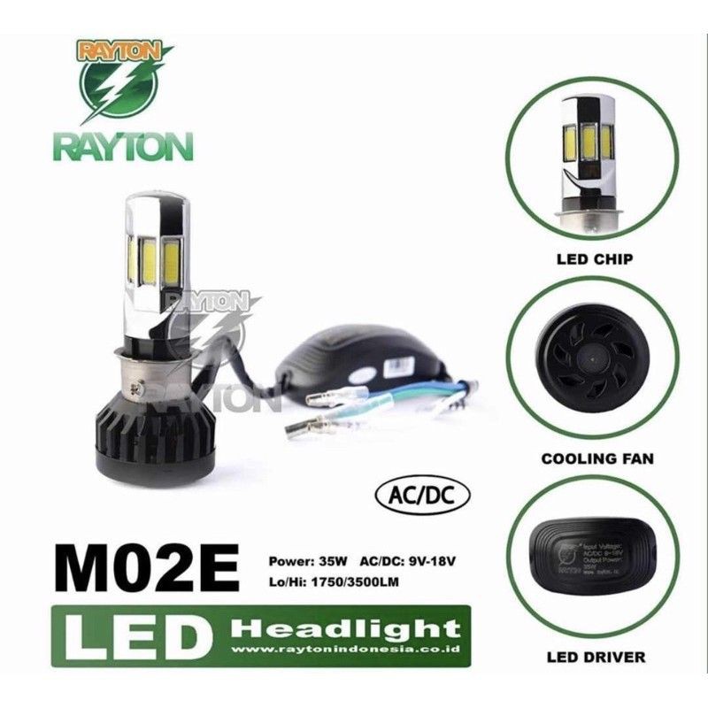 Jual Lampu depan LED RTD RYTON 6 sisi Cooling Fan | Shopee Indonesia