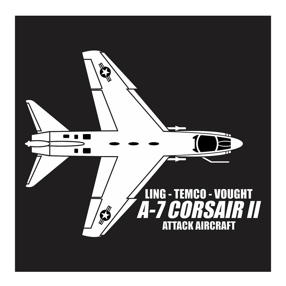 Jual Ling Temco Vought A-7 Corsair II Attack Aircraft, Cutting Sticker ...