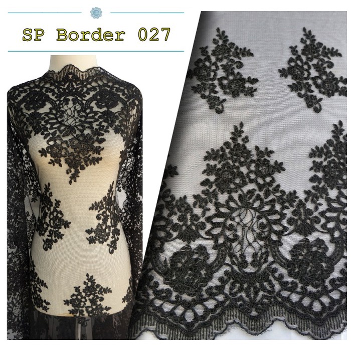 Jual Kain Brukat / Kain Brokat Platinum - SP Border 027 | Shopee Indonesia