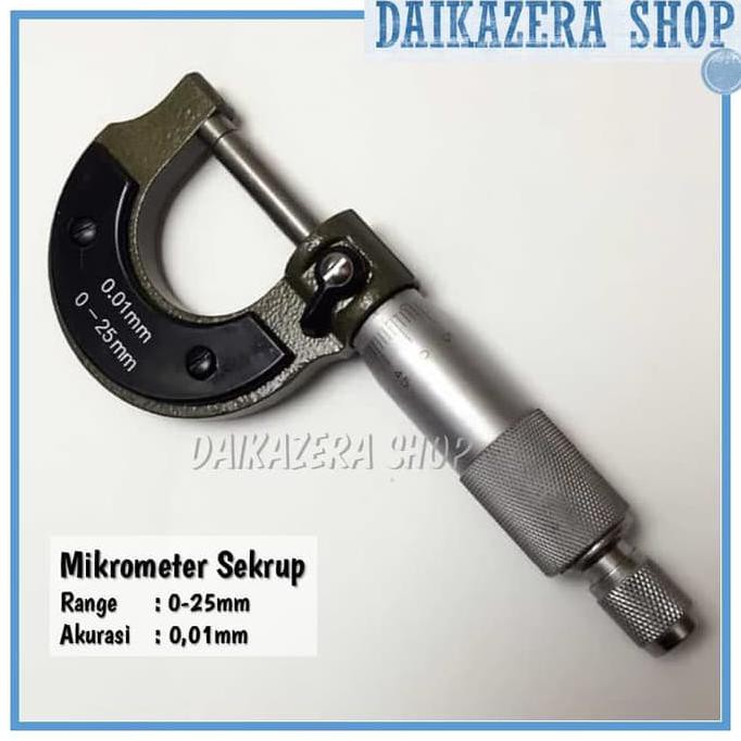 Jual jual micrometer / mikrometer sekrup 025mm 0,01mm (kode 005