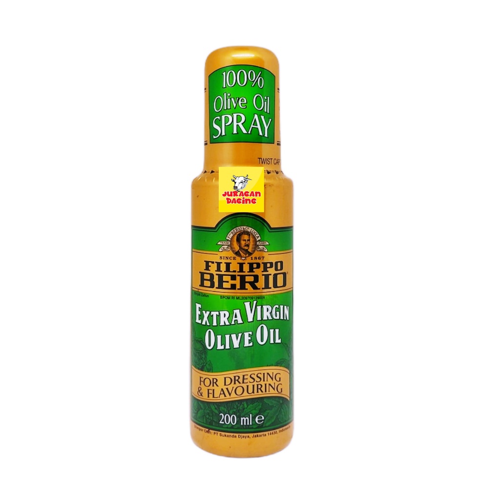 Jual Filippo Berio Extra Virgin Olive Oil Spray 200ml Shopee Indonesia