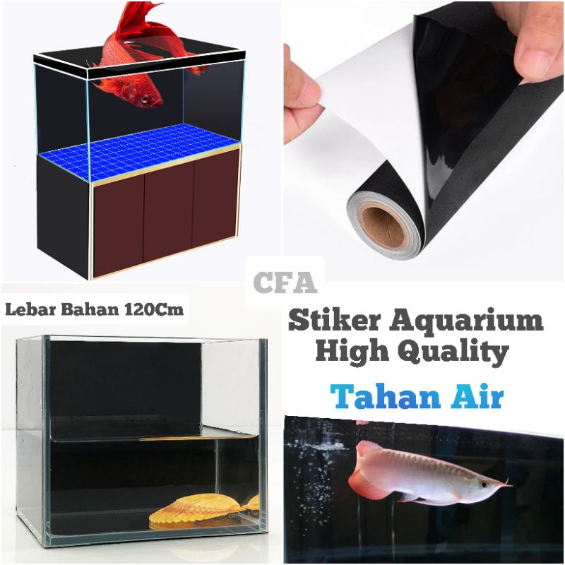 Jual Stiker Background Aquarium Warna Hitam Doff Sticker Baground