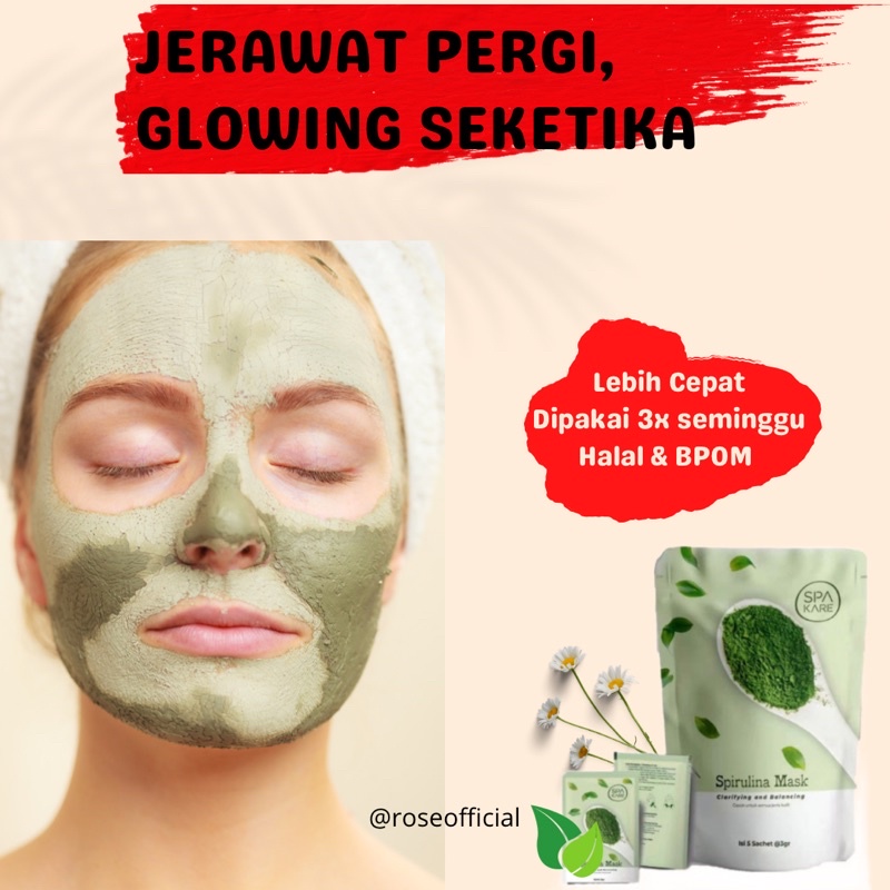 Jual masker spirulina tiens spirulina original 100 spakare mask