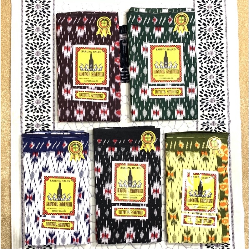 Jual Sarung Goyor Print Botol ZAITUN & Botol JAVA Bawahan Muslim Sarong ...