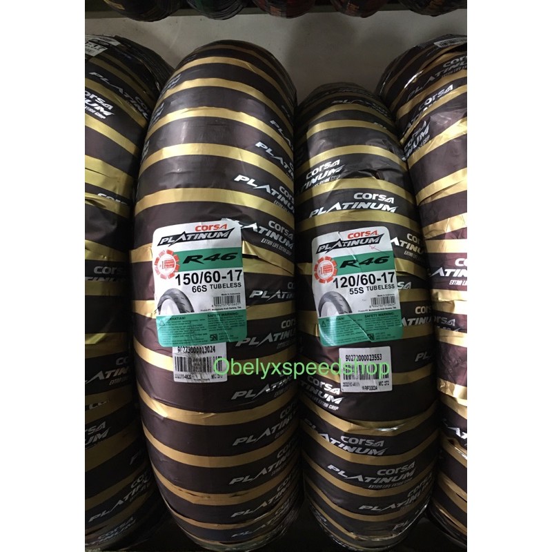 Jual Paket Ban Corsa Platinum R46 Ukuran 120/60-17 Dan 150/60-17 ...