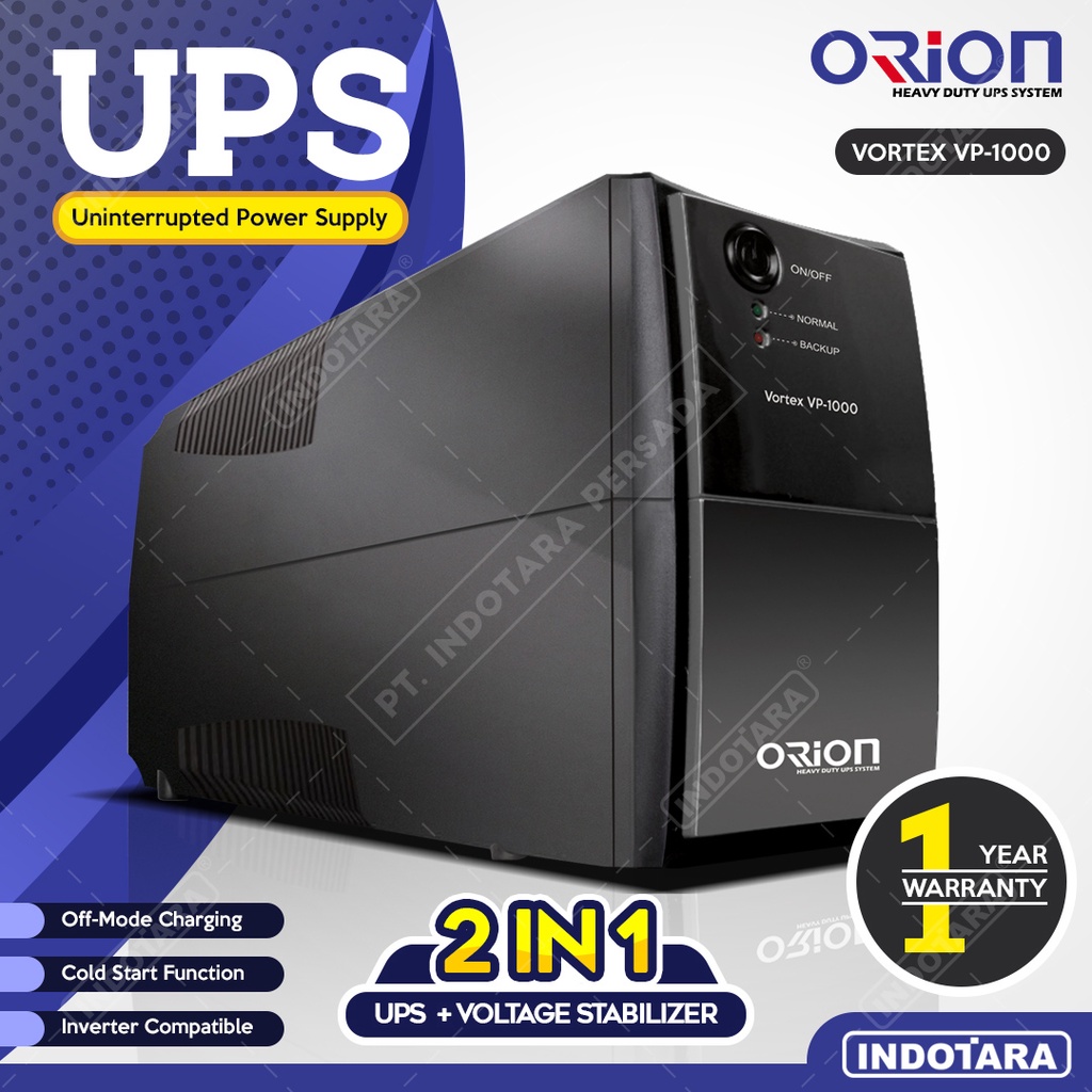 Jual UPS Uninterrupted Power Supply Orion - Vortex VP1000 | Shopee