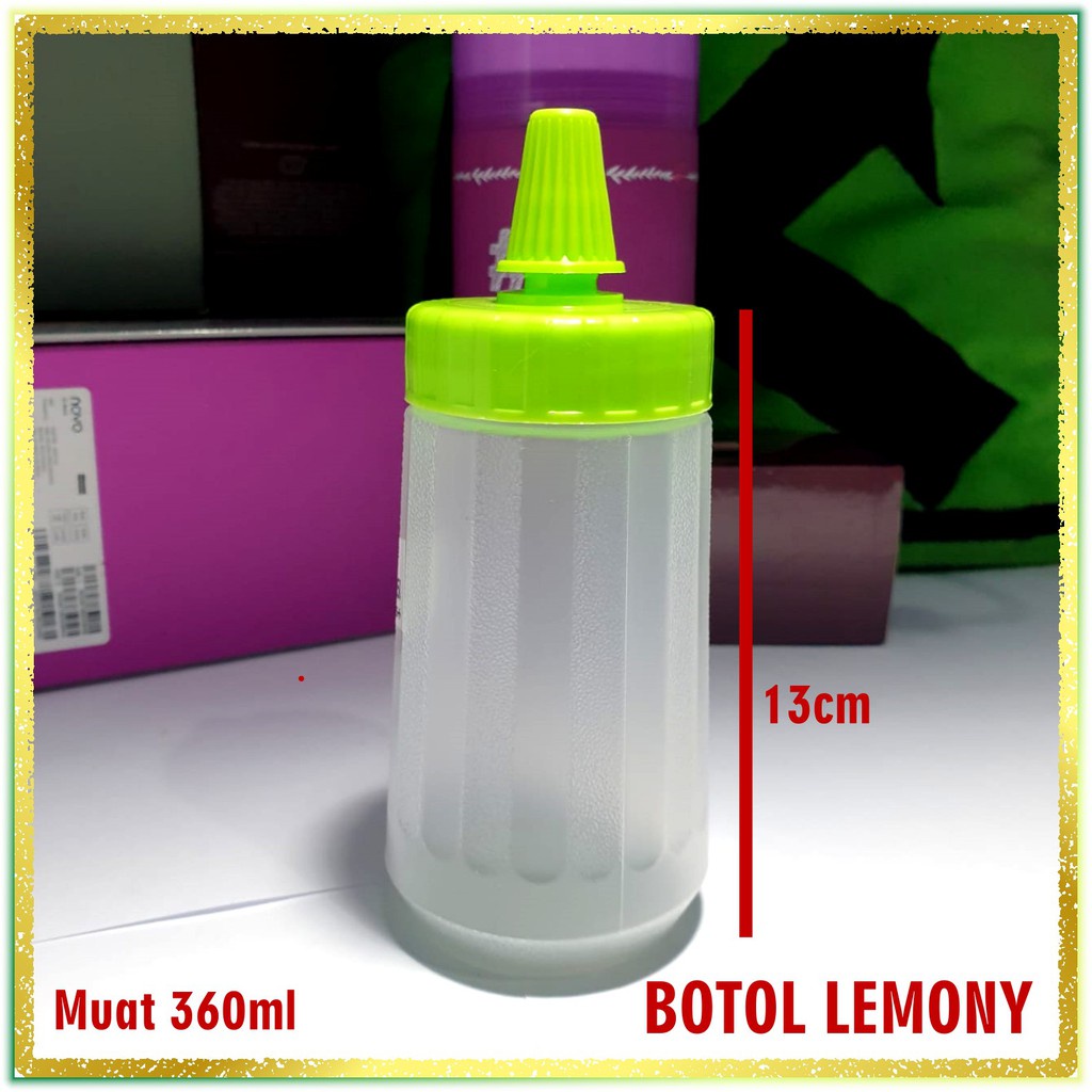 Jual Tempat Kecap Saus Botol Saos Lemony Muat Ml Ml Shopee