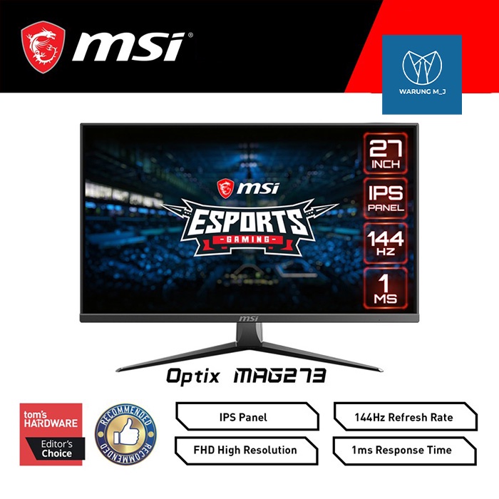 Jual MSI Optix MAG273 MONITOR [1080p, 144Hz] | Shopee Indonesia