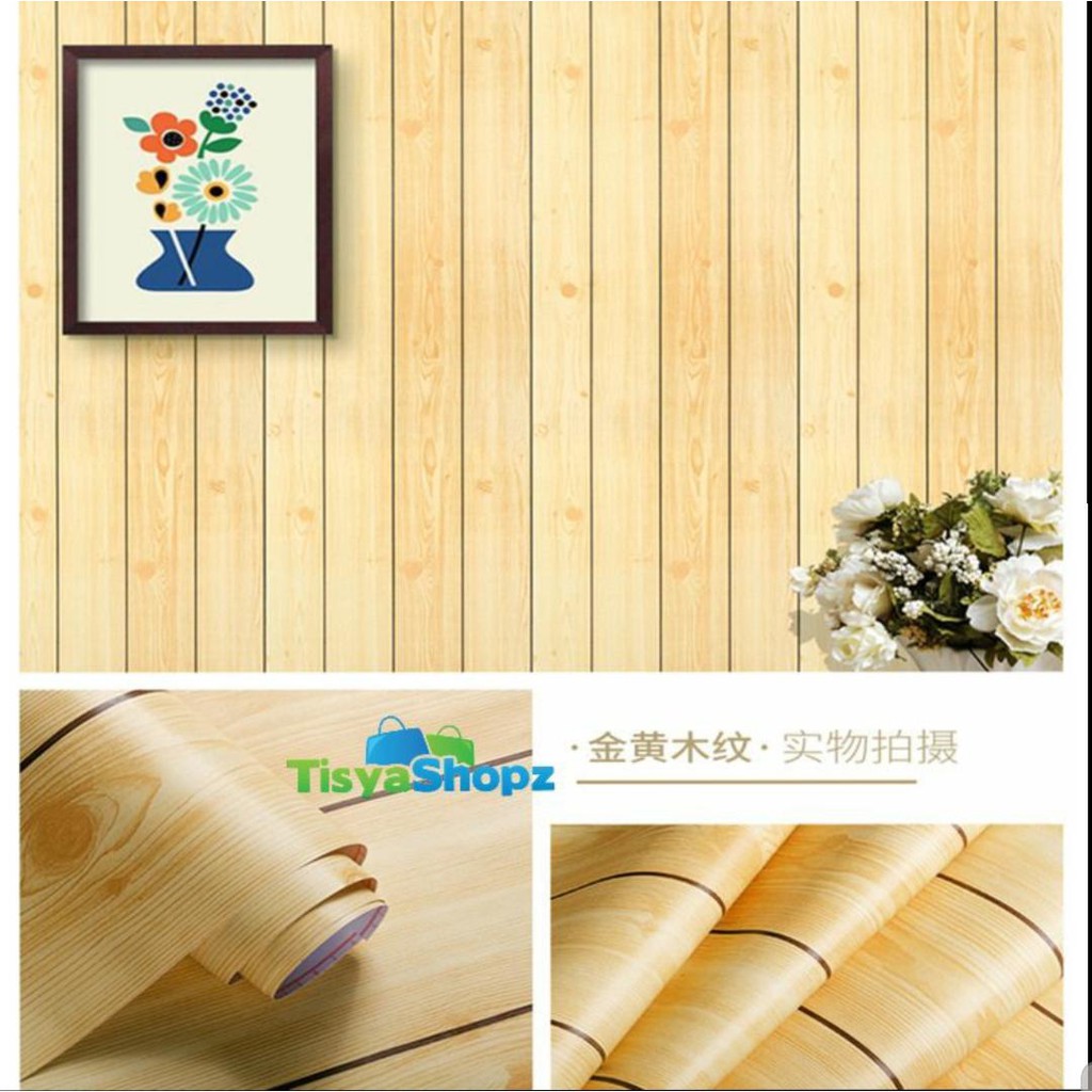 Jual WALLPAPER KAYU GARIS COKLAT MUDA | Shopee Indonesia