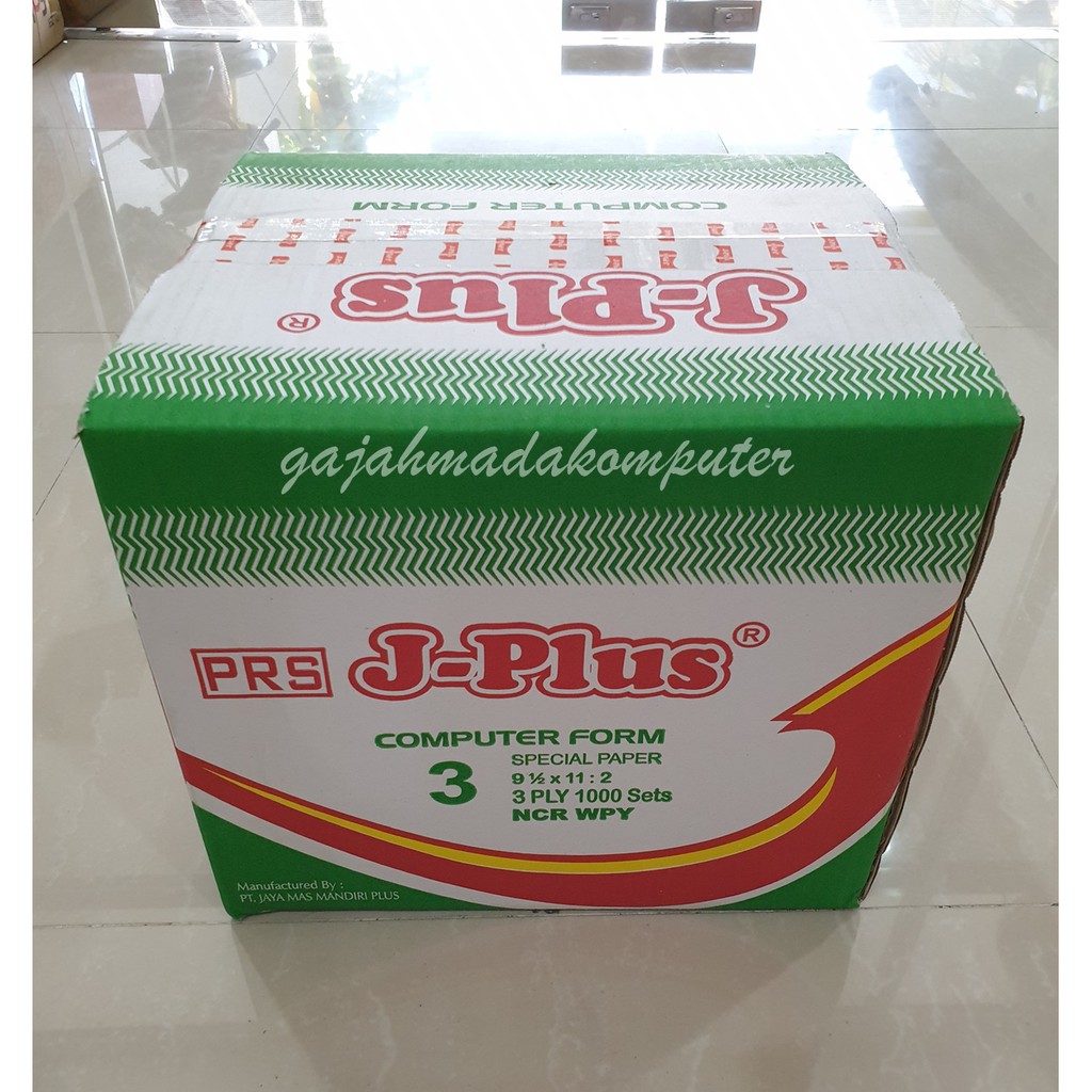Jual Continuous form J-Plus 9,5 x 11:2 3ply rangkap 3 CF K3 Warna WPY ...