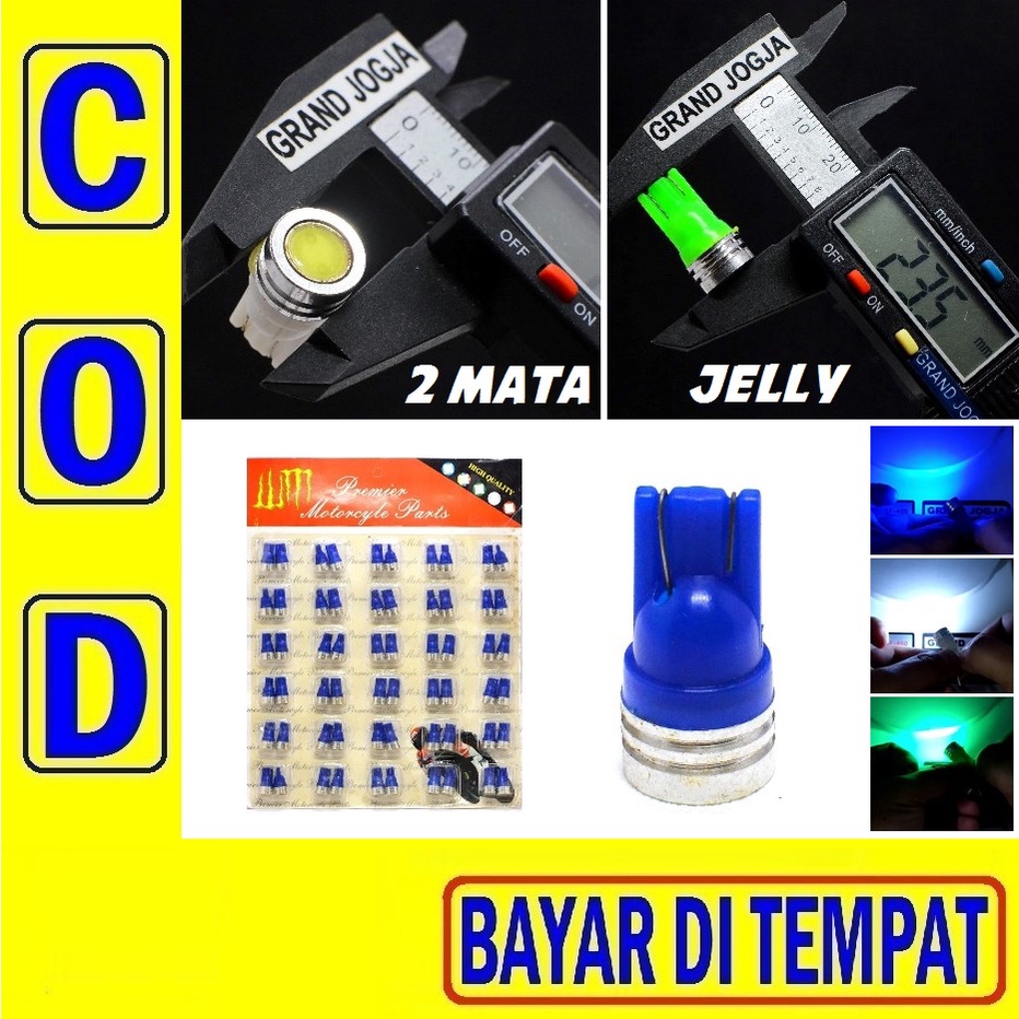 Jual RAK 1D Led 2 Titik T10 Jelly Lampu Sein Senja 2 Mata Motor Mobil ...