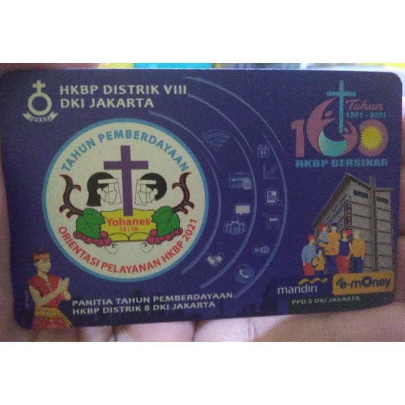Jual Isi Rp.100rb E Toll Card Mandiri Lambang Salib & HKBP 160th E Toll ...
