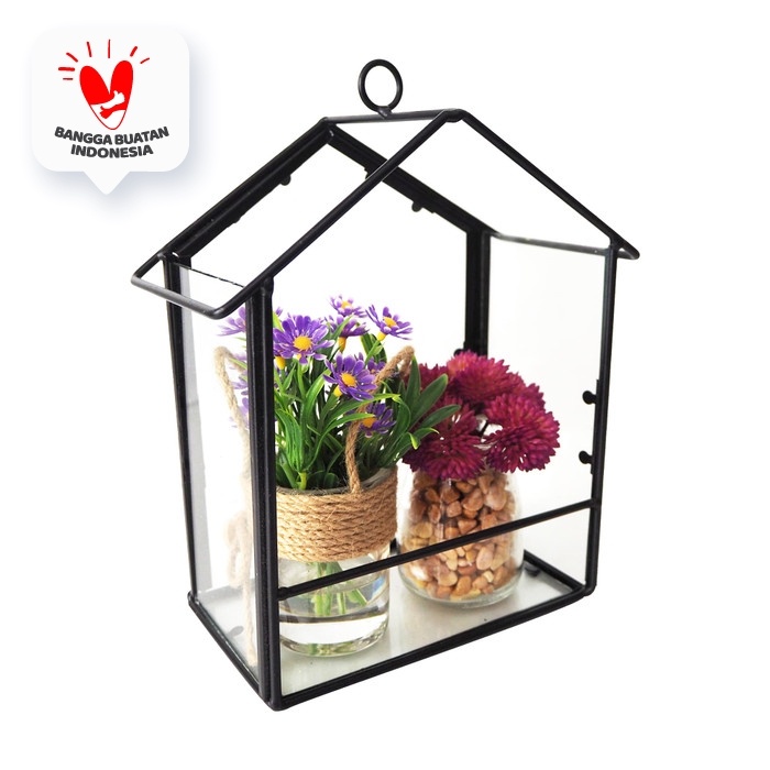 Jual Dekor552 Korong Hiasan Gantung Kaca Meja Terrarium Modern Unik