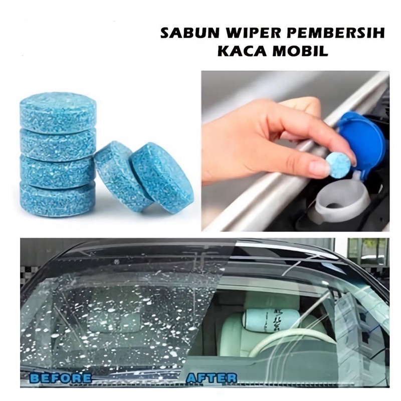 Jual Tablet Air Wiper / Sabun Tablet Pembersih Kaca Mobil Serba Guna
