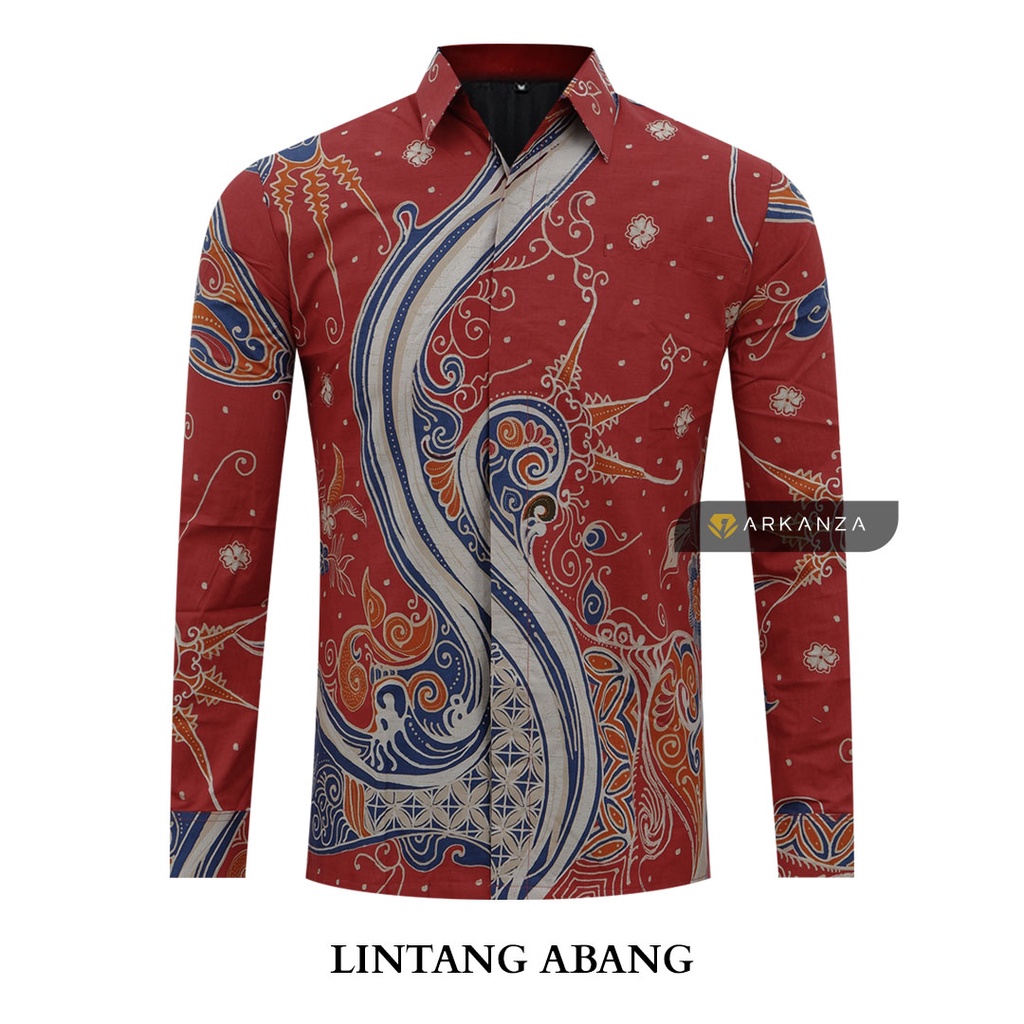 Jual BATIK ARKANZA Motif LINTANG ABANG Hem Atasan Kemeja Baju Batik ...