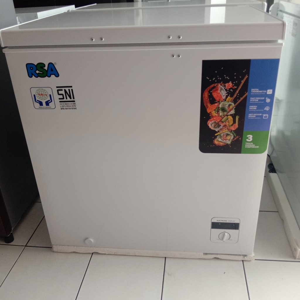 Jual Box Chest Freezer 200 Liter RSA Digital Thermometer CF-210 CF210 ...