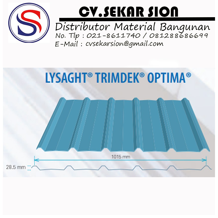 Jual Atap Zincalume Lysaght KLIP-LOK OPTIMA 1015 Mm - Sekar Sion ...