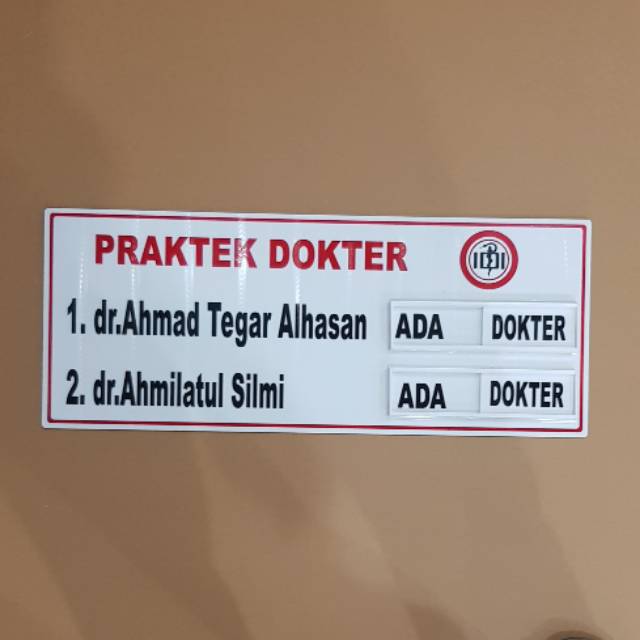 Jual Papan Nama Dokter Bidan Shopee Indonesia 