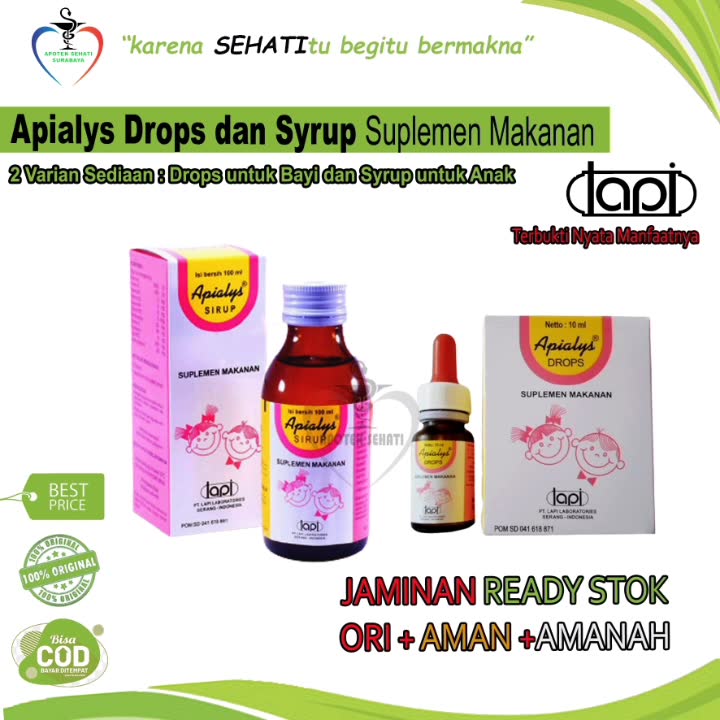 Jual LAPI Apialys Suplemen Makanan Bayi dan Anak Multivitamin Suplemen ...