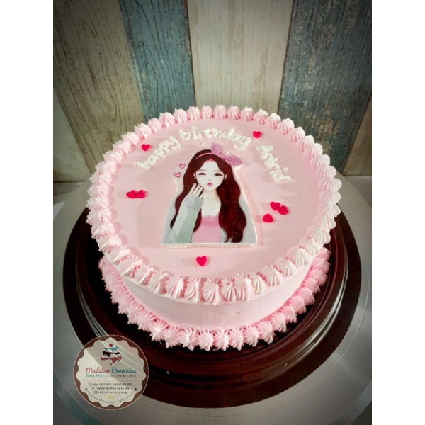 Jual kue ulang tahun simple / kue ulang tahun cewek remaja / korean