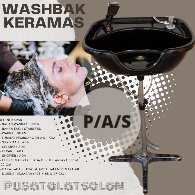 Jual washbak keramas salon / wastafel untuk cuci rambut portable ...