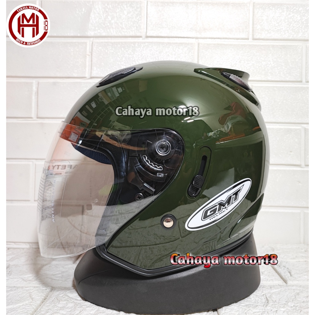 Jual Helm Gmt Army Glossy Double Visor Model Ink Centro Shopee