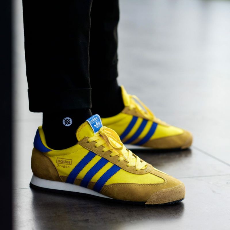 Jual ORIGINAL SEPATU ADIDAS DRAGON YELLOW BLUE Shopee Indonesia