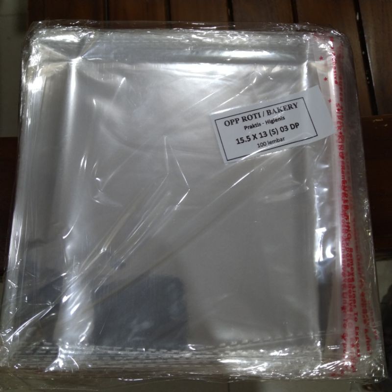 Jual Plastik OPP Roti / OPP Bakery / OPP DVD 15.5 x 13 (isi 100 lembar ...