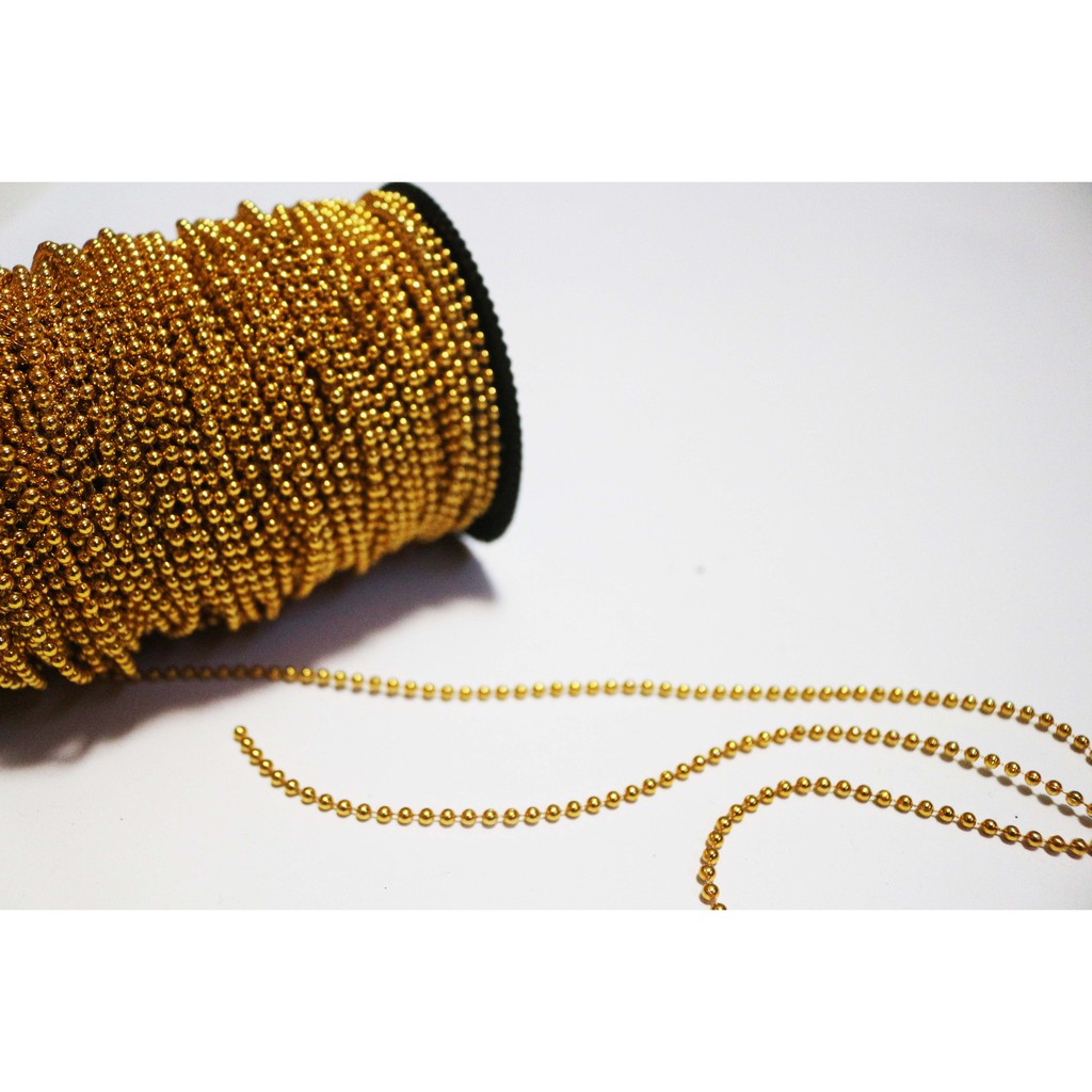 Jual Mote lada Emas, parel renteng emas, 3 mm | Shopee Indonesia